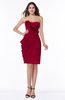 ColsBM Aylin Dark Red Elegant Column Sleeveless Half Backless Chiffon Plus Size Bridesmaid Dresses