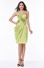 ColsBM Aylin Lime Green Elegant Column Sleeveless Half Backless Chiffon Plus Size Bridesmaid Dresses