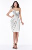 ColsBM Aylin White Elegant Column Sleeveless Half Backless Chiffon Plus Size Bridesmaid Dresses