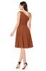 ColsBM Lorelei Bombay Brown Elegant Asymmetric Neckline Zipper Chiffon Knee Length Plus Size Bridesmaid Dresses