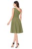 ColsBM Lorelei Cedar Elegant Asymmetric Neckline Zipper Chiffon Knee Length Plus Size Bridesmaid Dresses