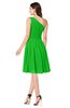 ColsBM Lorelei Classic Green Elegant Asymmetric Neckline Zipper Chiffon Knee Length Plus Size Bridesmaid Dresses