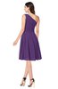 ColsBM Lorelei Dark Purple Elegant Asymmetric Neckline Zipper Chiffon Knee Length Plus Size Bridesmaid Dresses
