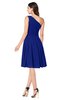 ColsBM Lorelei Electric Blue Elegant Asymmetric Neckline Zipper Chiffon Knee Length Plus Size Bridesmaid Dresses
