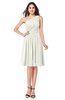 ColsBM Lorelei Ivory Elegant Asymmetric Neckline Zipper Chiffon Knee Length Plus Size Bridesmaid Dresses