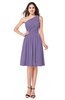 ColsBM Lorelei Lilac Elegant Asymmetric Neckline Zipper Chiffon Knee Length Plus Size Bridesmaid Dresses
