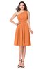 ColsBM Lorelei Mango Elegant Asymmetric Neckline Zipper Chiffon Knee Length Plus Size Bridesmaid Dresses