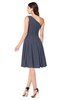 ColsBM Lorelei Nightshadow Blue Elegant Asymmetric Neckline Zipper Chiffon Knee Length Plus Size Bridesmaid Dresses