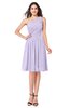 ColsBM Lorelei Pastel Lilac Elegant Asymmetric Neckline Zipper Chiffon Knee Length Plus Size Bridesmaid Dresses