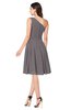 ColsBM Lorelei Ridge Grey Elegant Asymmetric Neckline Zipper Chiffon Knee Length Plus Size Bridesmaid Dresses