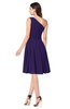 ColsBM Lorelei Royal Purple Elegant Asymmetric Neckline Zipper Chiffon Knee Length Plus Size Bridesmaid Dresses