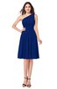 ColsBM Lorelei Sodalite Blue Elegant Asymmetric Neckline Zipper Chiffon Knee Length Plus Size Bridesmaid Dresses