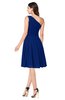 ColsBM Lorelei Sodalite Blue Elegant Asymmetric Neckline Zipper Chiffon Knee Length Plus Size Bridesmaid Dresses