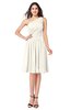 ColsBM Lorelei Whisper White Elegant Asymmetric Neckline Zipper Chiffon Knee Length Plus Size Bridesmaid Dresses
