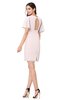 ColsBM Jaylee Light Pink Simple Jewel Short Sleeve Mini Ribbon Plus Size Bridesmaid Dresses