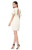 ColsBM Jaylee Whisper White Simple Jewel Short Sleeve Mini Ribbon Plus Size Bridesmaid Dresses