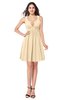 ColsBM Mara Apricot Gelato Sexy A-line V-neck Sleeveless Chiffon Plus Size Bridesmaid Dresses
