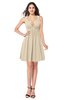 ColsBM Mara Novelle Peach Sexy A-line V-neck Sleeveless Chiffon Plus Size Bridesmaid Dresses