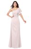 ColsBM Camryn Angel Wing Modern A-line Short Sleeve Half Backless Floor Length Ruching Plus Size Bridesmaid Dresses