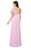ColsBM Camryn Fairy Tale Modern A-line Short Sleeve Half Backless Floor Length Ruching Plus Size Bridesmaid Dresses