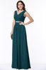 ColsBM Melina Blue Green Mature A-line Zipper Chiffon Paillette Plus Size Bridesmaid Dresses