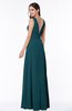 ColsBM Melina Blue Green Mature A-line Zipper Chiffon Paillette Plus Size Bridesmaid Dresses