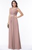 ColsBM Melina Blush Pink Mature A-line Zipper Chiffon Paillette Plus Size Bridesmaid Dresses