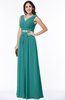 ColsBM Melina Emerald Green Mature A-line Zipper Chiffon Paillette Plus Size Bridesmaid Dresses