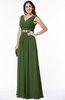ColsBM Melina Garden Green Mature A-line Zipper Chiffon Paillette Plus Size Bridesmaid Dresses