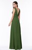 ColsBM Melina Garden Green Mature A-line Zipper Chiffon Paillette Plus Size Bridesmaid Dresses