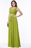 ColsBM Melina Green Oasis Mature A-line Zipper Chiffon Paillette Plus Size Bridesmaid Dresses
