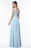 ColsBM Melina Ice Blue Mature A-line Zipper Chiffon Paillette Plus Size Bridesmaid Dresses