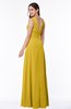 ColsBM Melina Lemon Curry Mature A-line Zipper Chiffon Paillette Plus Size Bridesmaid Dresses