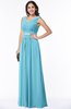 ColsBM Melina Light Blue Mature A-line Zipper Chiffon Paillette Plus Size Bridesmaid Dresses