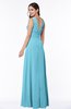 ColsBM Melina Light Blue Mature A-line Zipper Chiffon Paillette Plus Size Bridesmaid Dresses
