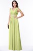 ColsBM Melina Lime Sherbet Mature A-line Zipper Chiffon Paillette Plus Size Bridesmaid Dresses