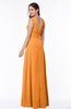 ColsBM Melina Orange Mature A-line Zipper Chiffon Paillette Plus Size Bridesmaid Dresses
