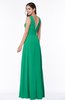 ColsBM Melina Sea Green Mature A-line Zipper Chiffon Paillette Plus Size Bridesmaid Dresses