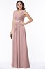 ColsBM Melina Silver Pink Mature A-line Zipper Chiffon Paillette Plus Size Bridesmaid Dresses