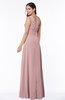 ColsBM Melina Silver Pink Mature A-line Zipper Chiffon Paillette Plus Size Bridesmaid Dresses
