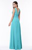 ColsBM Melina Turquoise Mature A-line Zipper Chiffon Paillette Plus Size Bridesmaid Dresses