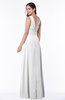 ColsBM Melina White Mature A-line Zipper Chiffon Paillette Plus Size Bridesmaid Dresses