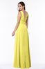 ColsBM Melina Yellow Iris Mature A-line Zipper Chiffon Paillette Plus Size Bridesmaid Dresses
