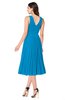 ColsBM Wynter Cornflower Blue Traditional A-line Jewel Sleeveless Tea Length Pleated Plus Size Bridesmaid Dresses