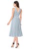 ColsBM Wynter Illusion Blue Traditional A-line Jewel Sleeveless Tea Length Pleated Plus Size Bridesmaid Dresses