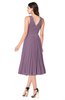 ColsBM Wynter Mauve Traditional A-line Jewel Sleeveless Tea Length Pleated Plus Size Bridesmaid Dresses