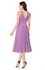 ColsBM Wynter Orchid Traditional A-line Jewel Sleeveless Tea Length Pleated Plus Size Bridesmaid Dresses