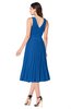 ColsBM Wynter Royal Blue Traditional A-line Jewel Sleeveless Tea Length Pleated Plus Size Bridesmaid Dresses