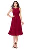 ColsBM Wynter Scooter Traditional A-line Jewel Sleeveless Tea Length Pleated Plus Size Bridesmaid Dresses