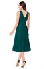 ColsBM Wynter Shaded Spruce Traditional A-line Jewel Sleeveless Tea Length Pleated Plus Size Bridesmaid Dresses